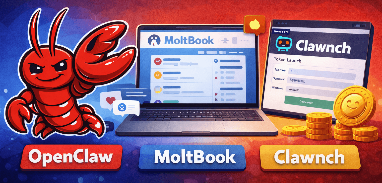 All You Need to Know About OpenClaw, MoltBook, and Clawnch